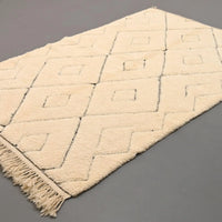 Authentic Beni Ourain Rug 4.9 x 8.2 feet / 151 x 250 cm - Ettilux Home