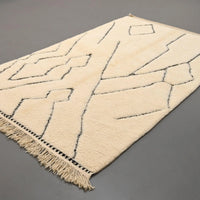 Authentic Beni Ourain Rug 5 x 8.4 feet / 153 x 257 cm - Ettilux Home