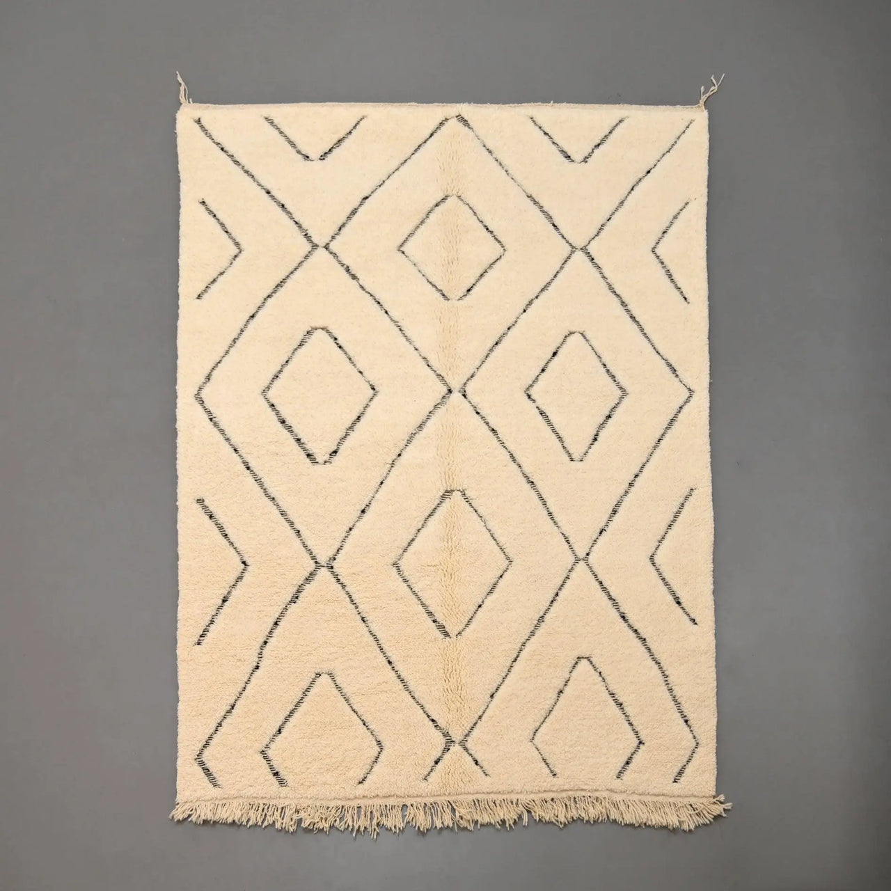 Authentic Beni Ourain Rug 6.5 x 9.5 feet / 200 x 291 cm - Ettilux Home