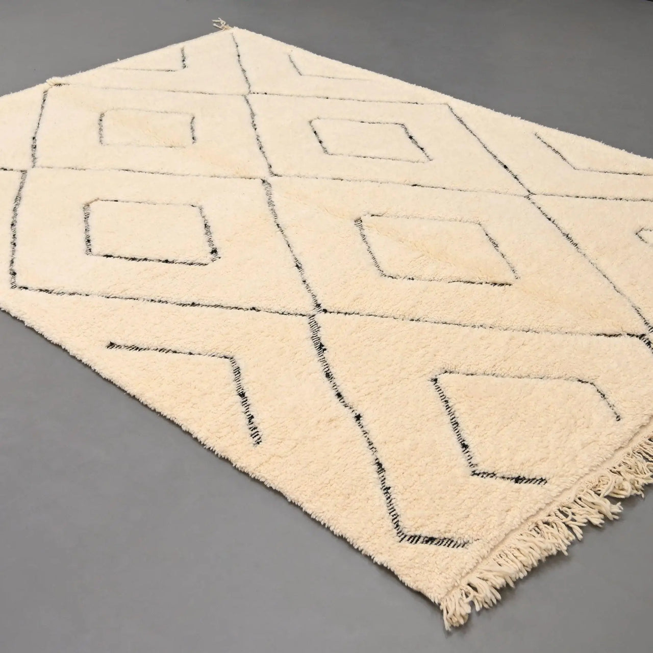Authentic Beni Ourain Rug 6.5 x 9.5 feet / 200 x 291 cm - Ettilux Home