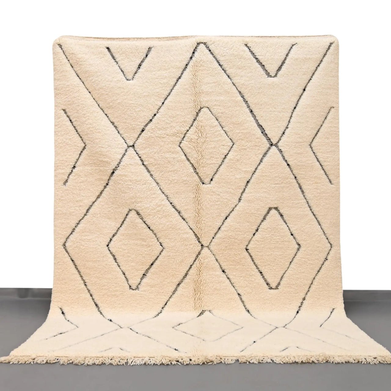 Authentic Beni Ourain Rug 6.6 x 9.4 feet / 203 x 288 cm - Ettilux Home