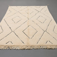 Authentic Beni Ourain Rug 6.6 x 9.4 feet / 203 x 288 cm - Ettilux Home
