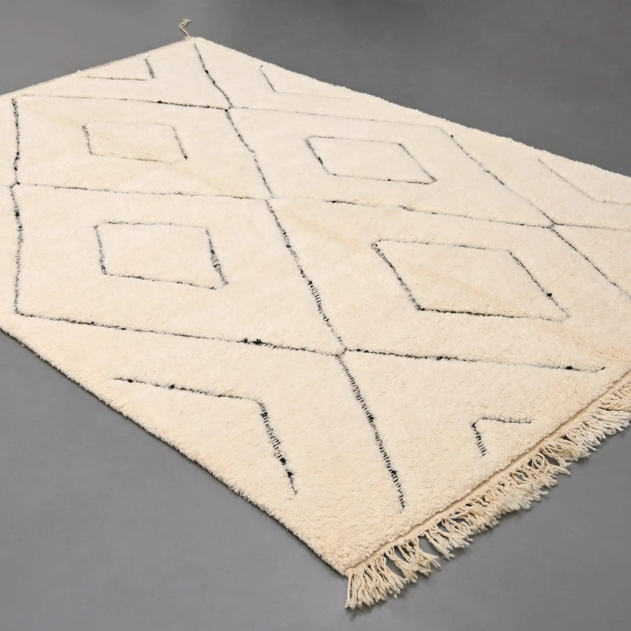 Authentic Beni Ourain Rug 6.6 x 9.4 feet / 203 x 288 cm - Ettilux Home