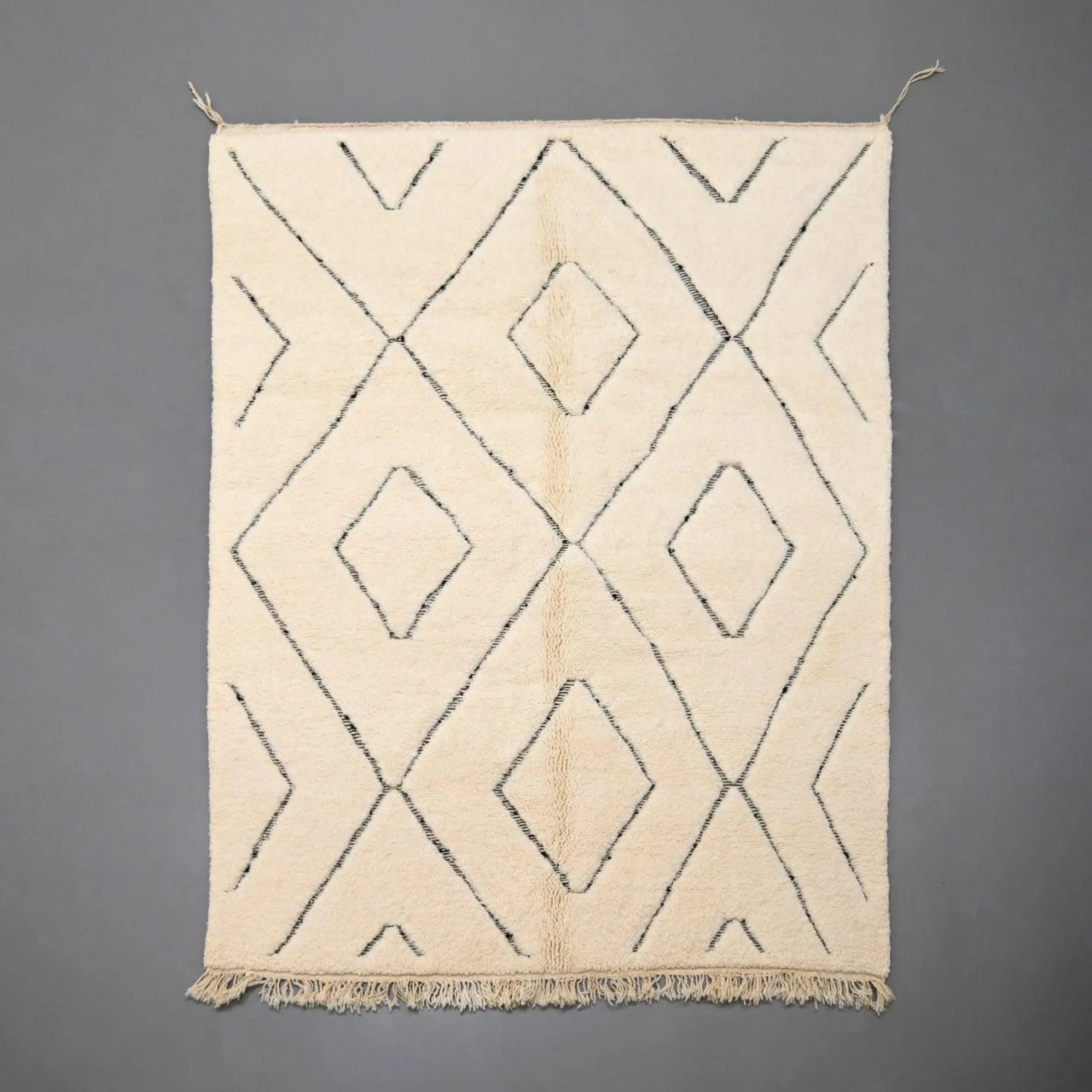 Authentic Beni Ourain Rug 6.6 x 9.4 feet / 203 x 288 cm - Ettilux Home