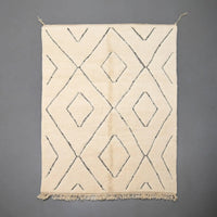 Authentic Beni Ourain Rug 6.6 x 9.4 feet / 203 x 288 cm - Ettilux Home