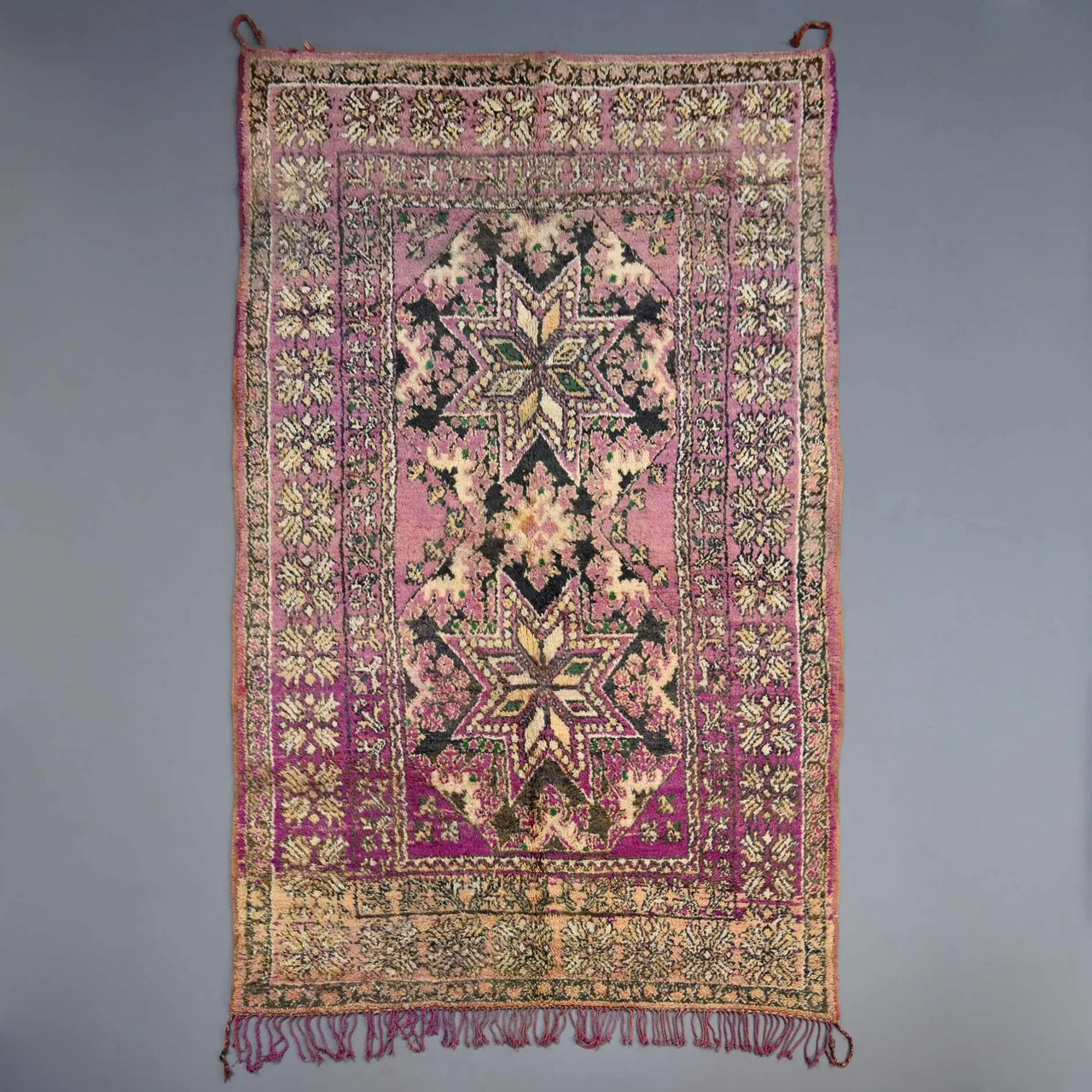 Authentic Vintage / Bohemian Rug 6.7 x 12.4 feet / 205 x 380 cm - Ettilux Home