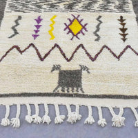 Caladium Handmade Carpet / Tribal, Area Moroccan Boujaad Rug 5.5 x 4.1 feet - Ettilux Home