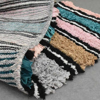 Colorful And Warm Moroccan Boucherouite Rug(2.4 x 8.7 feet) - Ettilux Home
