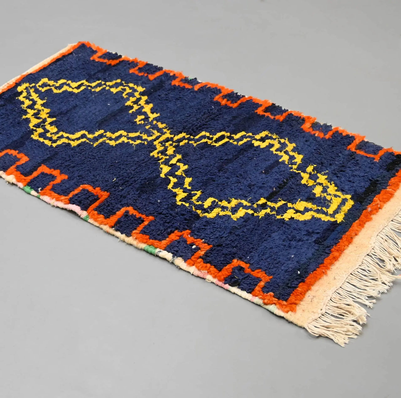 Eclectic Rag Rug Berber Boucherouite 2 X 3.2 ft / 63 x 100 cm - Ettilux Home