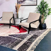 Make a statement with the Rosy Abstract Handwoven 100% Wool Beni Mrirt Rug, a stunning Beni Ourain rug measuring 8.1 X 9.9 ft / 247 X 304 cm. Handcrafted using premium wool, this rug features a beautiful abstract design and luxurious texture.