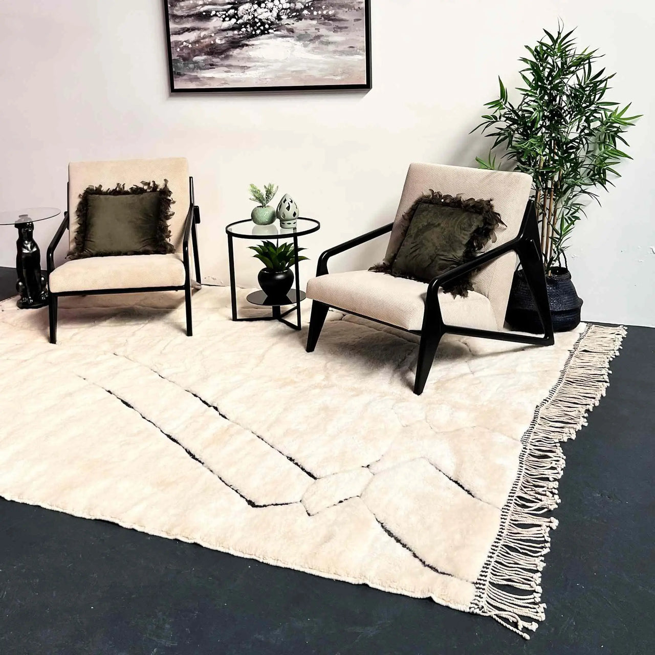 Houria Beni Mrirt Moroccan Rug 7.9 X 9.8 ft / 242 X 301 cm - Ettilux Home