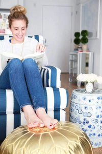 Luxury Gold Pouf - Ettilux Home