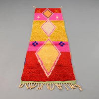 Moroccan Vintage Runner Rug 2.3 x 8.2 feet / 70 x 252 cm - Ettilux Home