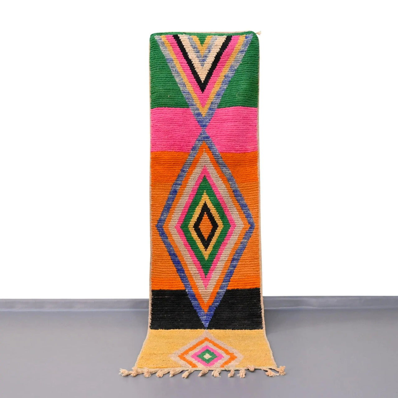 Moroccan Vintage Runner Rug 2.3 x 8.2 feet / 72 x 252 cm - Ettilux Home