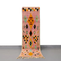 Moroccan Vintage Runner Rug 2.4 x 7.9 feet / 73 x 243 cm - Ettilux Home