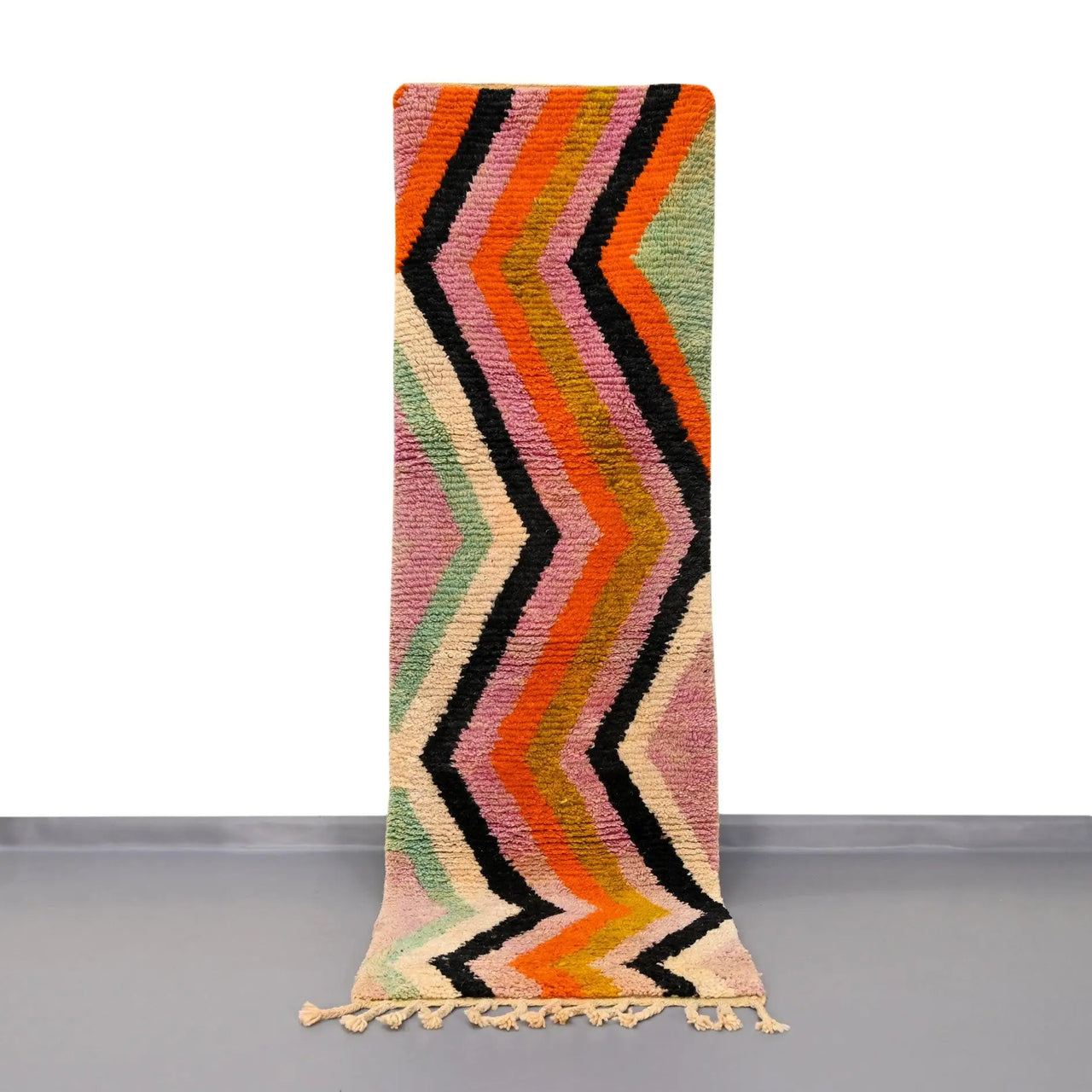 Moroccan Vintage Runner Rug 2.5 x 8.1 feet / 77 x 248 cm - Ettilux Home