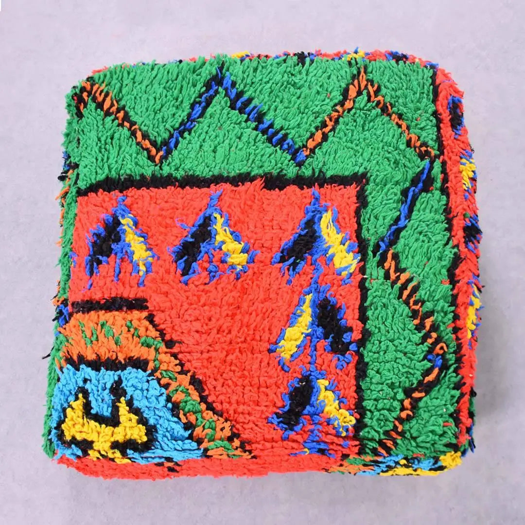 Moroccan Vintage Wool Floor Cushion Cover - Ettilux Home