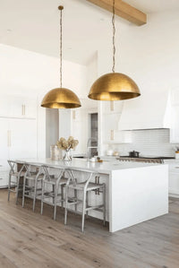 Set OF 3 , Brass Dome Pendant Lamp Brass Oxide Ceiling Lamp - Ettilux Home