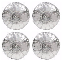 Set of 4 Silver Poufs - Ettilux Home