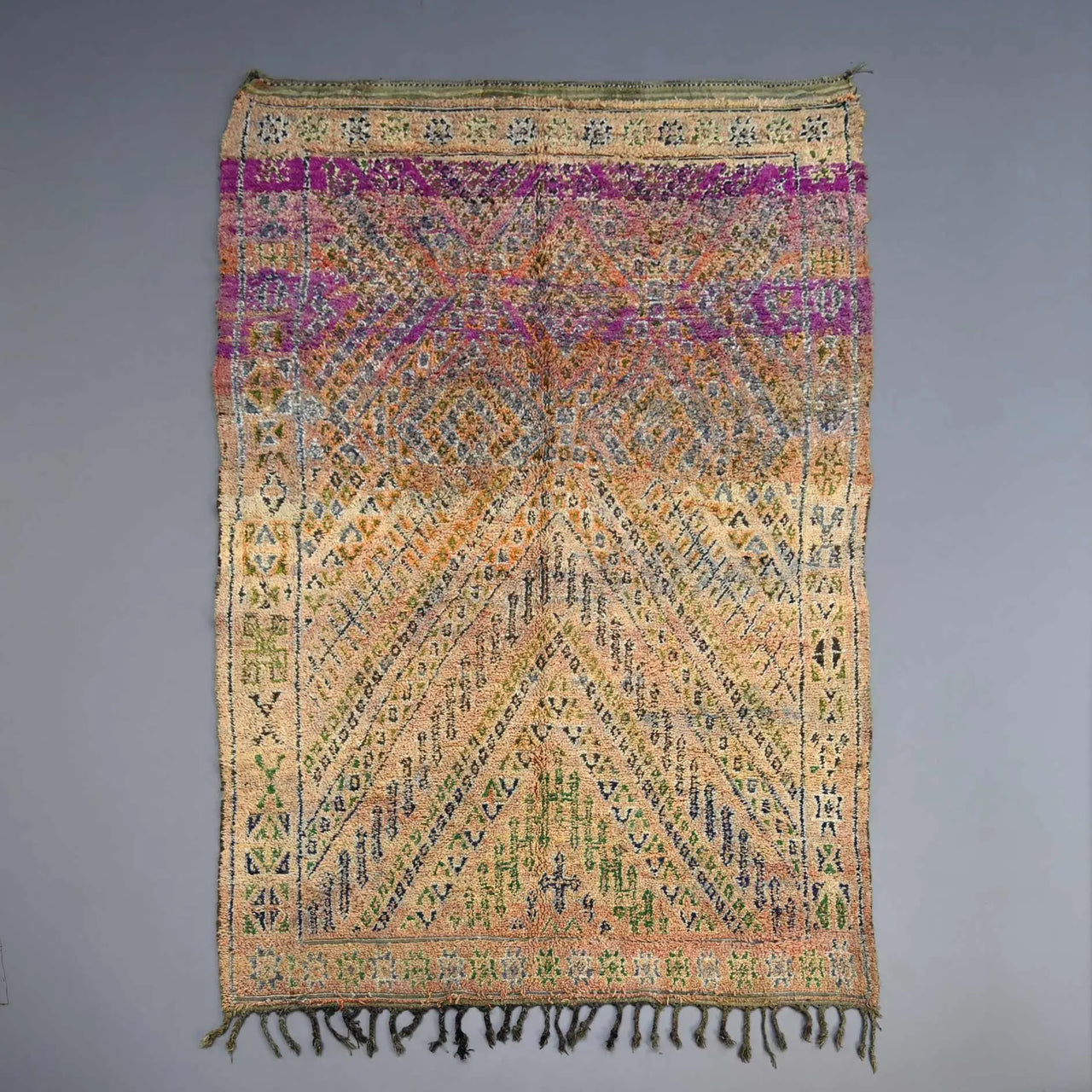 Unique Moroccan Rug 6.6 x 11.6 feet / 202 x 353 cm - Ettilux Home