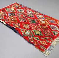 Vintage Boucherouite Rug 3.6 x 6.2 feet / 110 x 190 cm - Ettilux Home