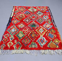 Vintage Boucherouite Rug 3.6 x 6.2 feet / 110 x 190 cm - Ettilux Home