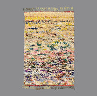Vintage Boucherouite Rug 7.3 x 4.1 feet / 255 x 125 cm - Ettilux Home