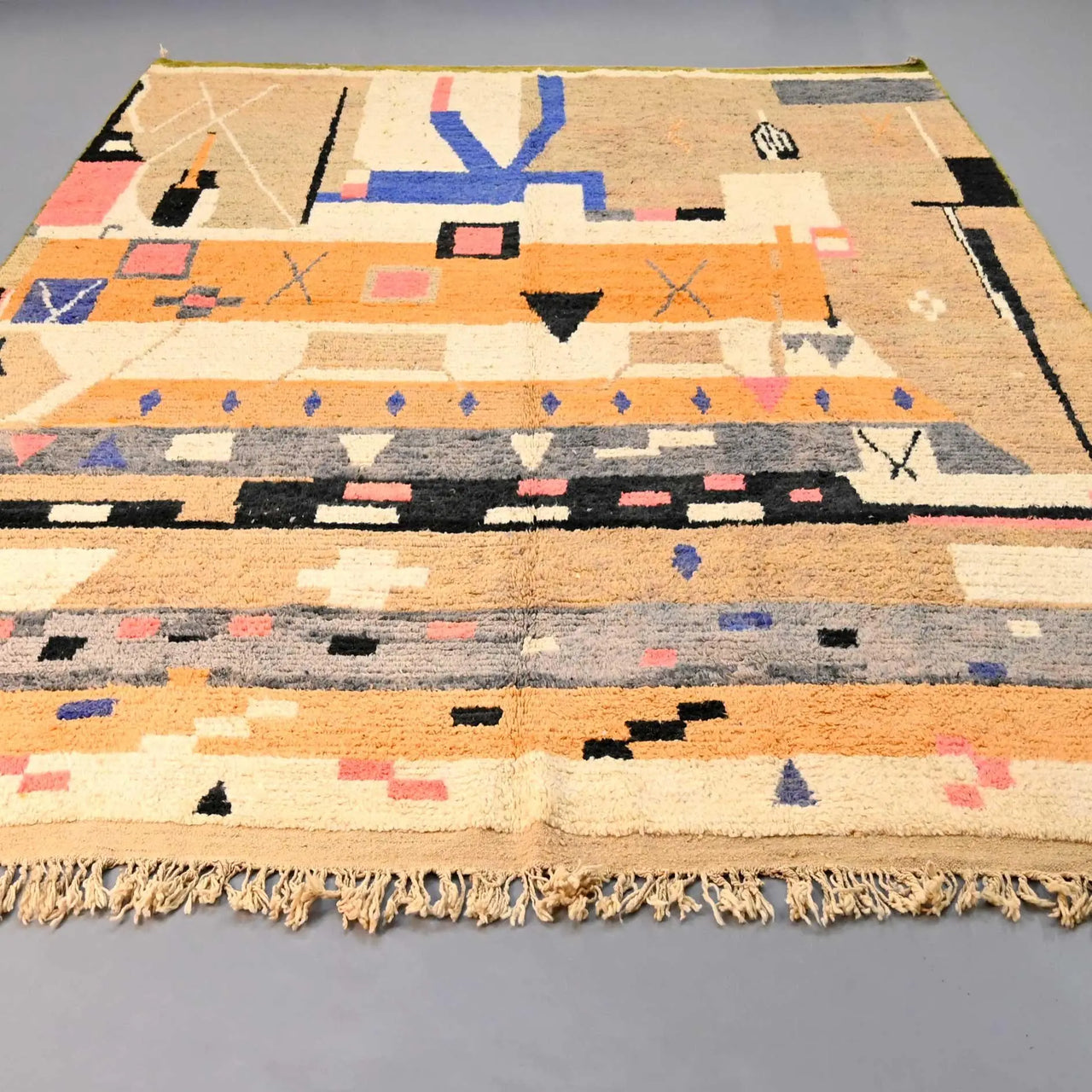 Vintage Moroccan Rug 9.6 x 12.8 feet - Ettilux Home
