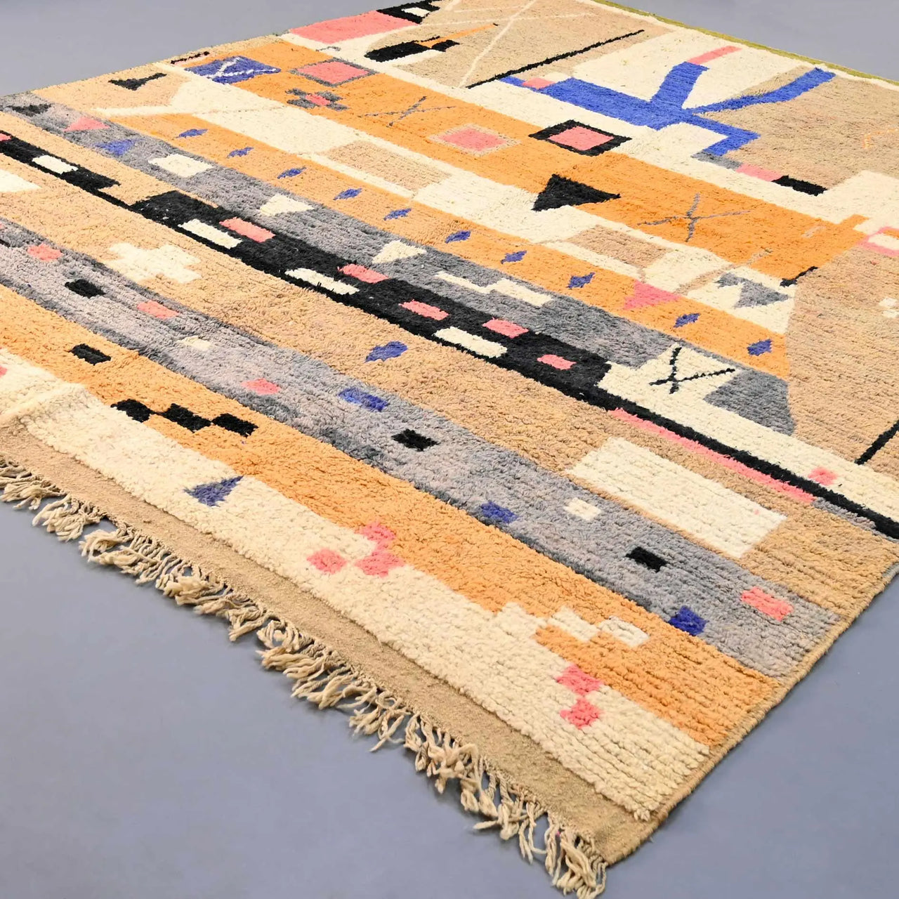 Vintage Moroccan Rug 9.6 x 12.8 feet - Ettilux Home