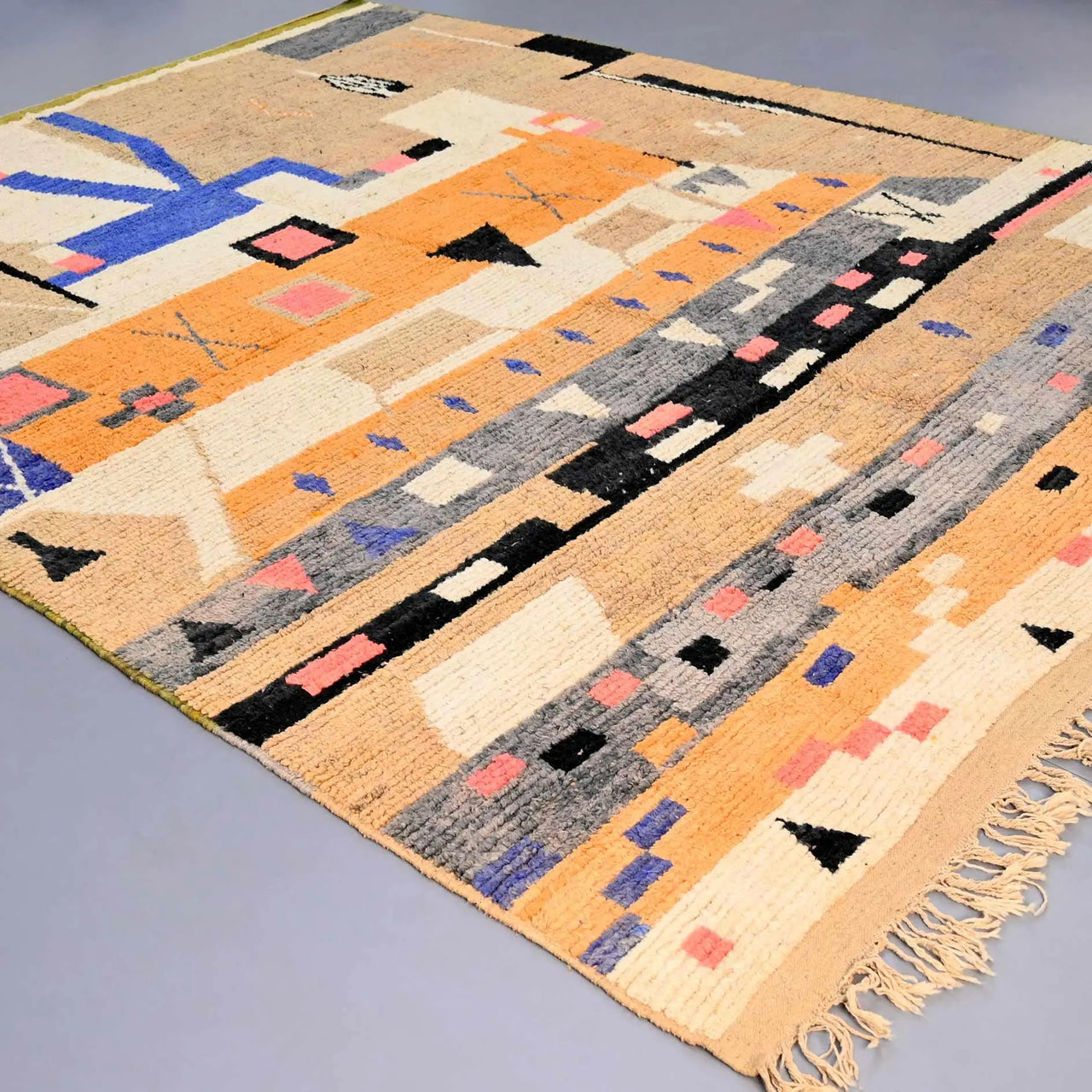Vintage Moroccan Rug 9.6 x 12.8 feet - Ettilux Home