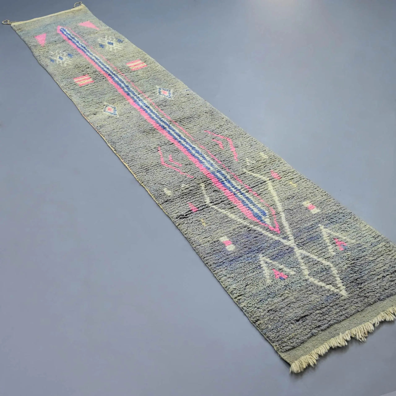 Vintage Runner Moroccan Rug 2.3 x 12.5 feet / 70 cm x 383 cm - Ettilux Home