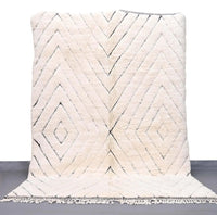 White Authentic Beni Ourain Moroccan Rug - Ettilux Home