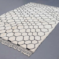 White Luxury Beni Mrirt Rug 6.5 x 9.8 feet / 200 x 300 cm - Ettilux Home