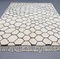 White Luxury Beni Mrirt Rug 6.5 x 9.8 feet / 200 x 300 cm - Ettilux Home